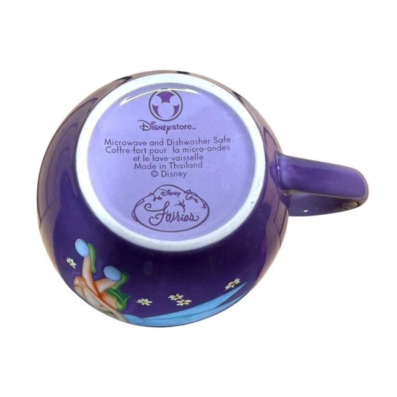 Disney Store Large Tinkerbell Coffee Tea Mug Purple Disney Fairies Collectible - Picture 7 of 7